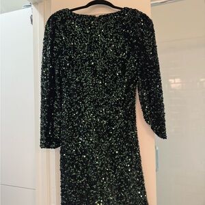 Elegant Green Sequin Dress